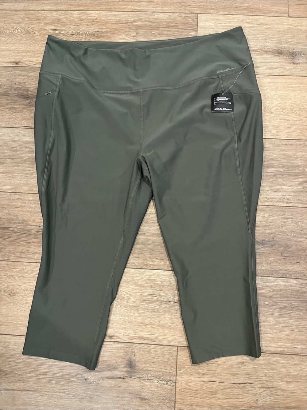 Eddie Bauer Trail tight Capri high-rise green NEW NWT 3X